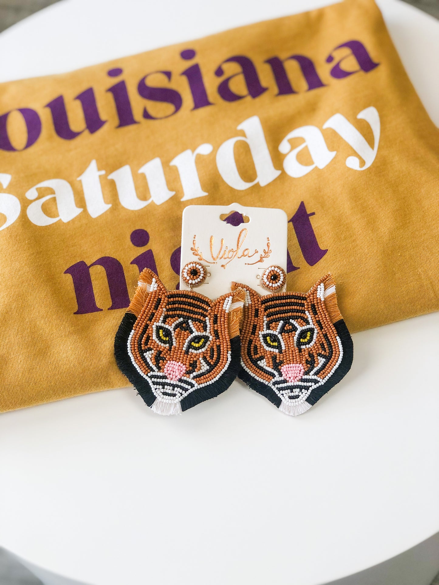 Fringe Tiger Earrings