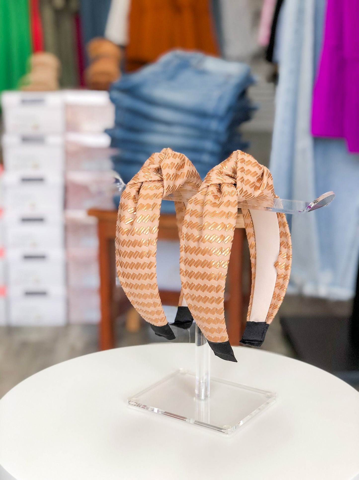 Vegan Leather Topknot Headband