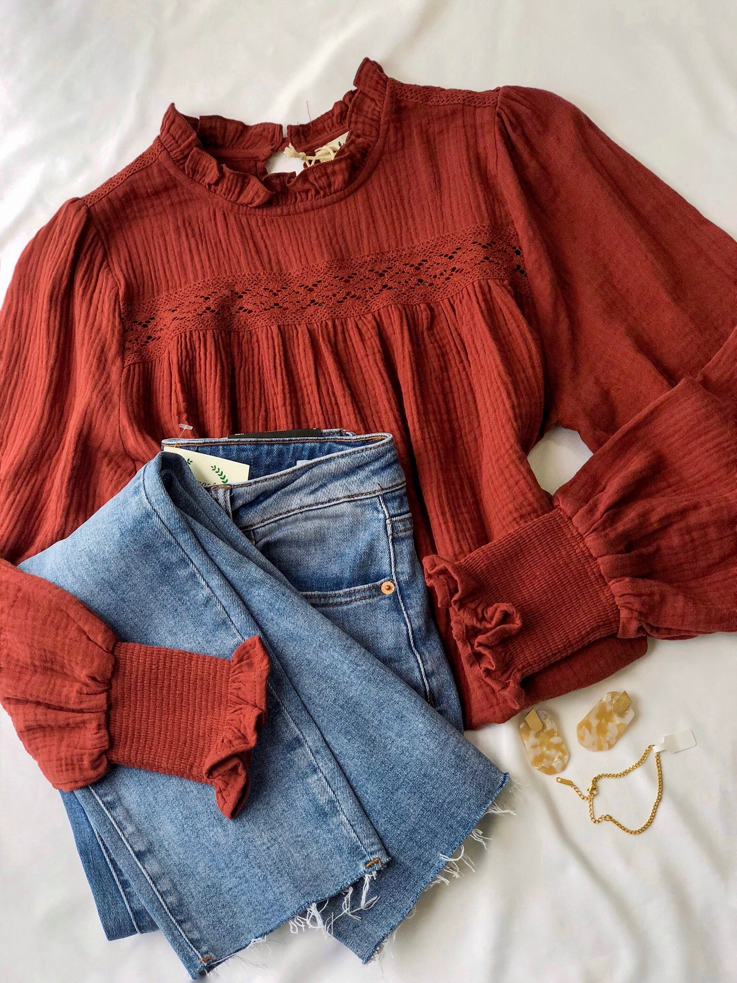 Terracotta Cotton Blouse