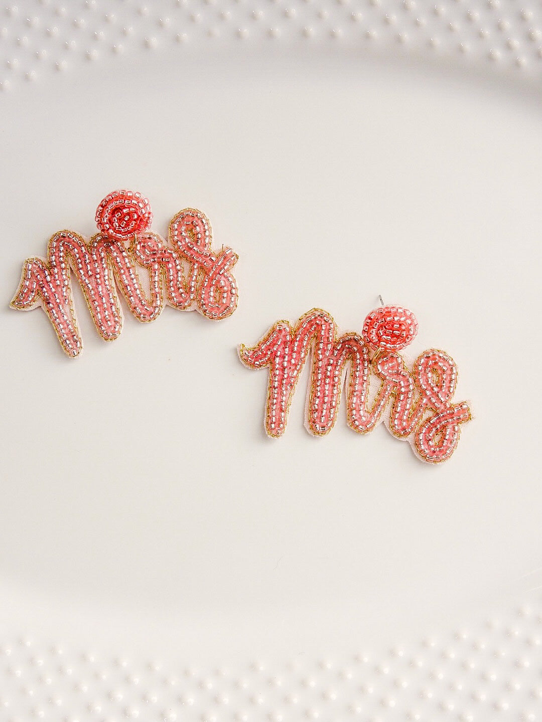 MRS. Seed Beaded Earrings