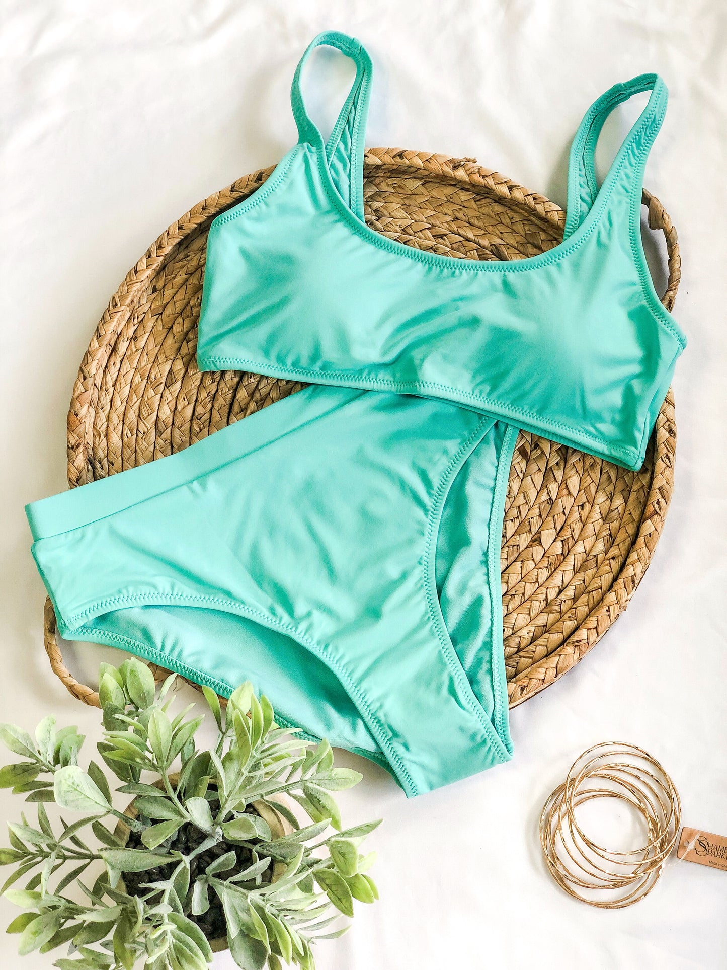 Dulce High Waisted Tankini Set