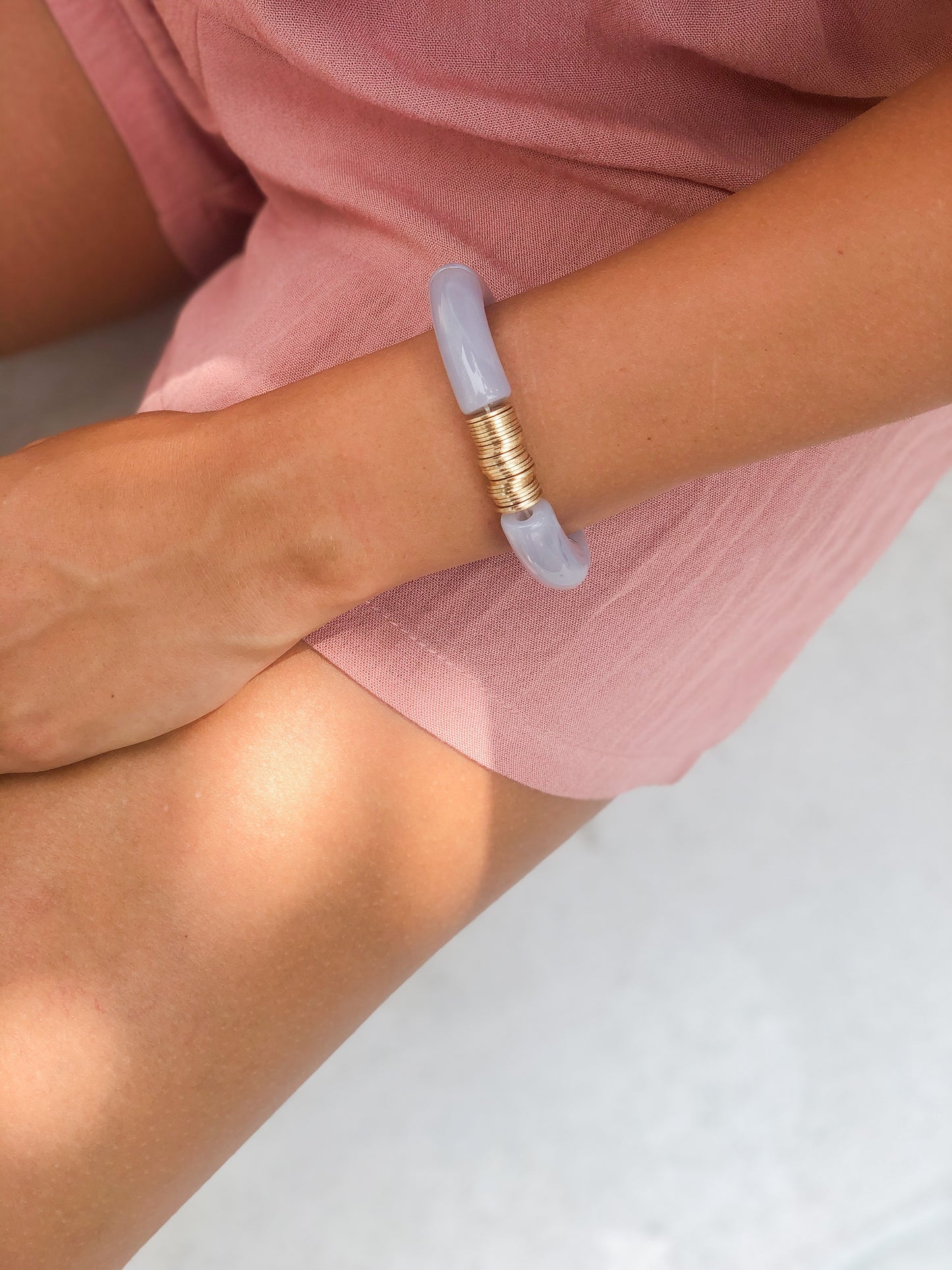 Grey Acrylic Bracelet