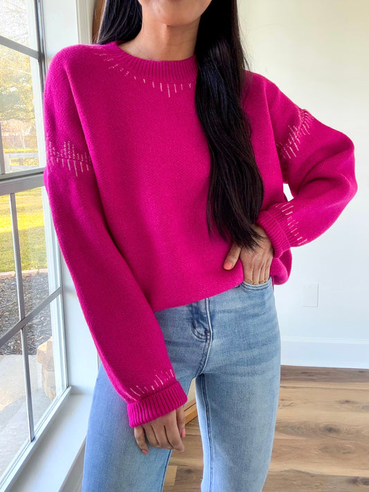 Snowed In Fuchsia Sweater