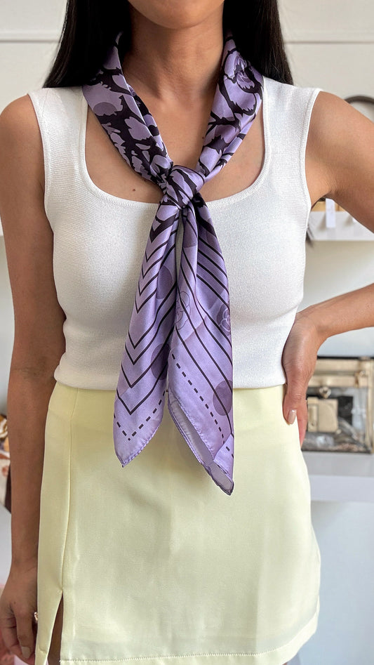 Purple Rose Border Bandana