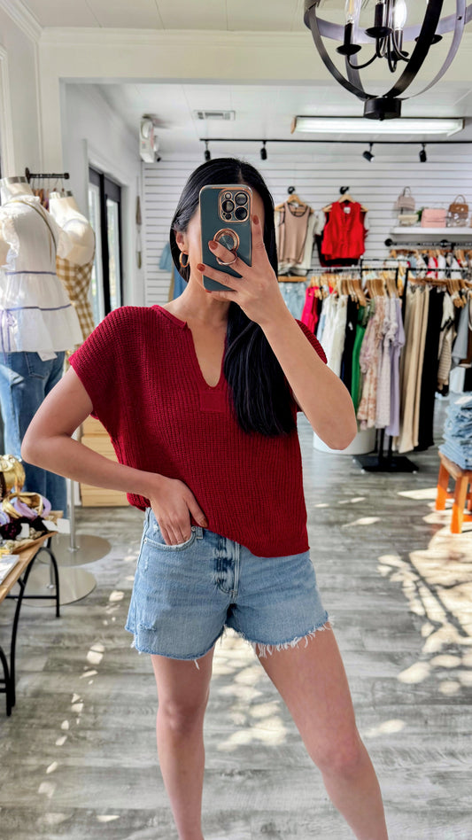 Split It Sweater Top