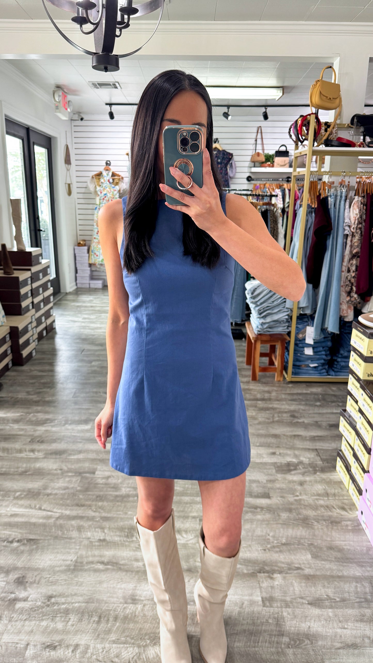 Navy Romper Dress