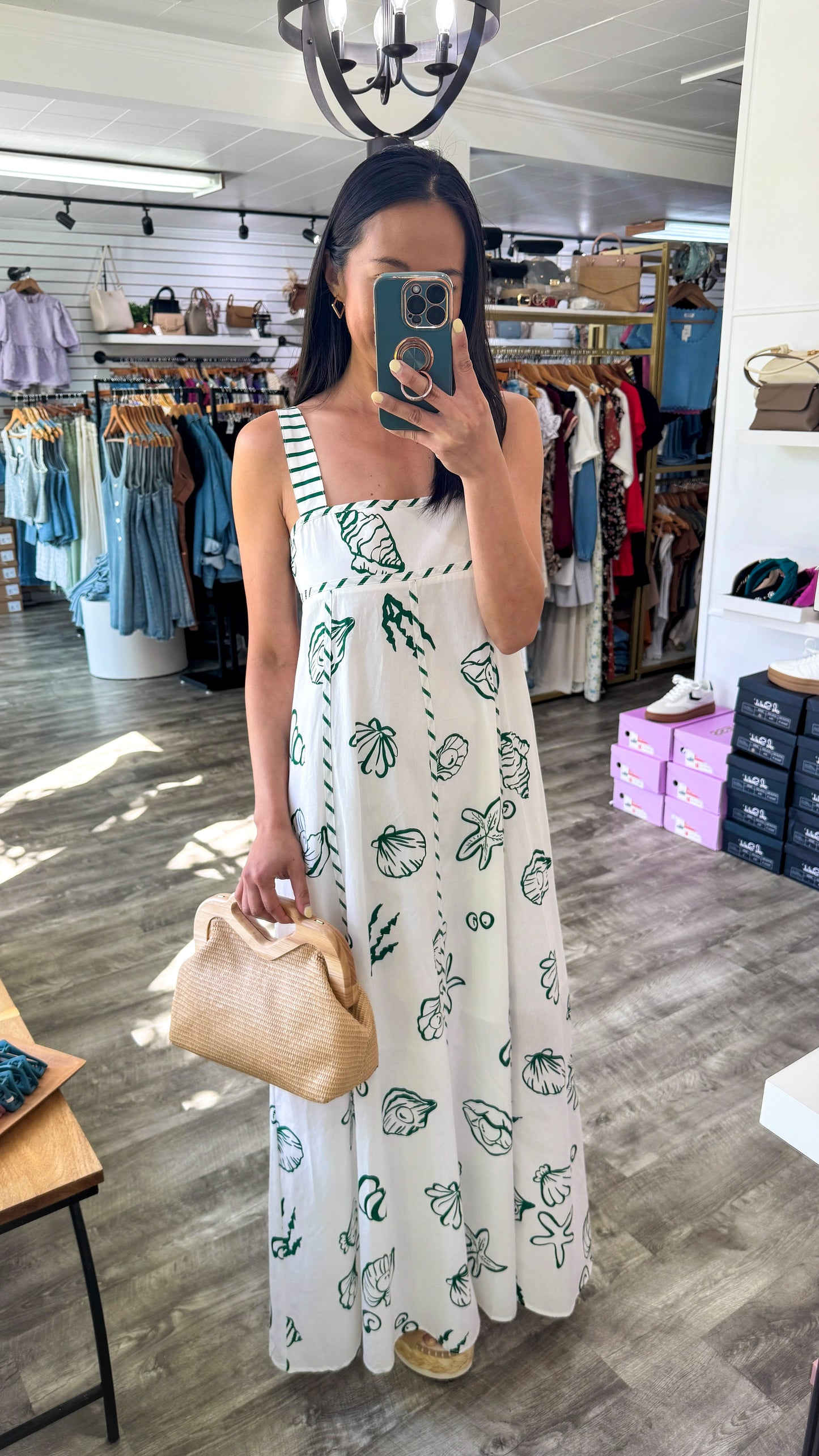 Nautical Empire Maxi Dress