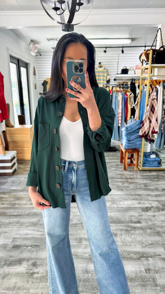 Hunter Green Shacket
