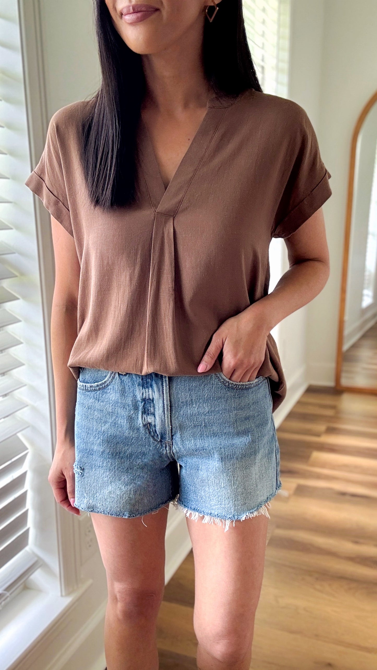 Simple Time Back Button Top-Almond
