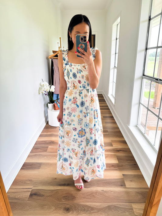Fruit & Flowers Midi Dress