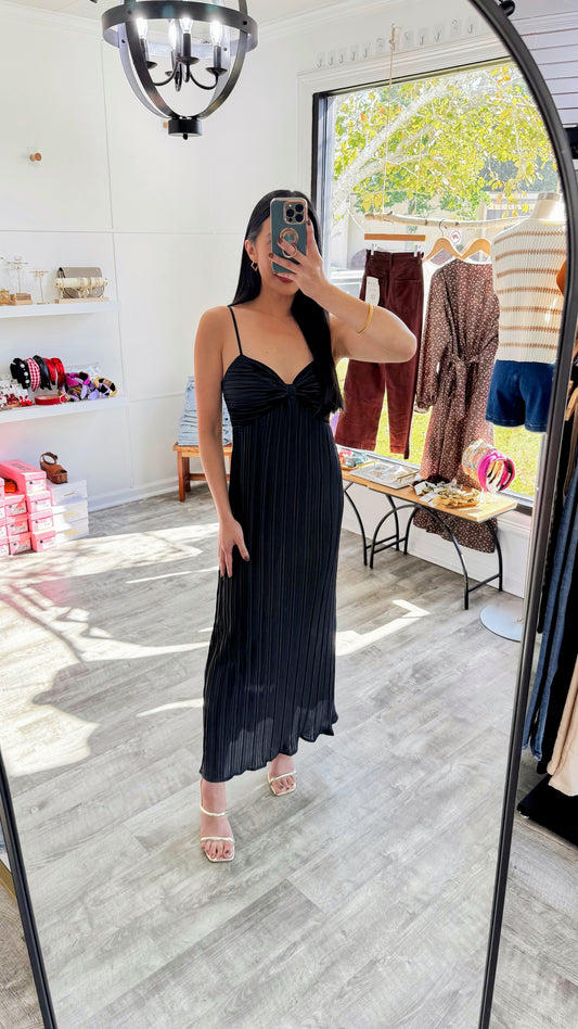 Janelle Pleated Midi Dress