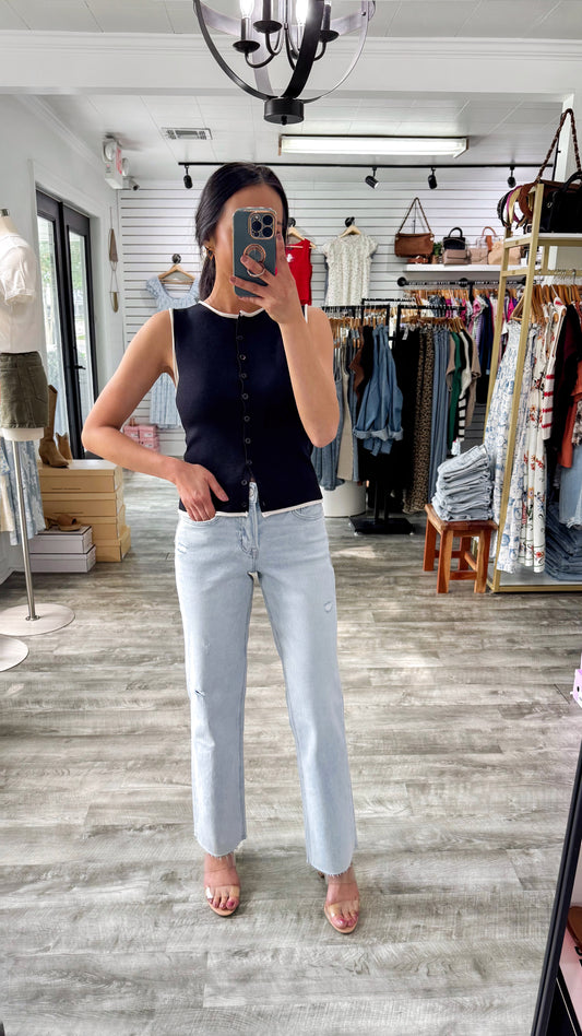 Angie Ankle Straight Denim