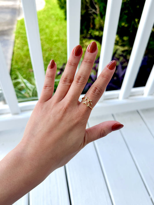 Vine Leaf Wrap Ring