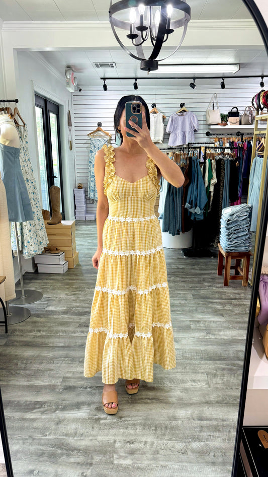 Yellow Gingham Dress