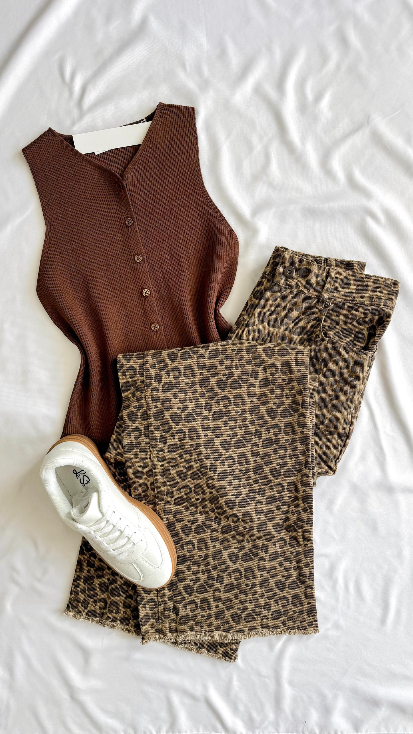 Leopard Wide Leg Denim