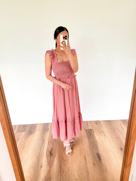 Rosemary Smocked Midi Dress