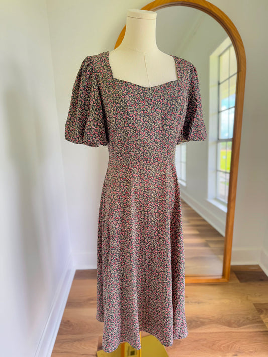 Vintage Love Floral Midi Dress