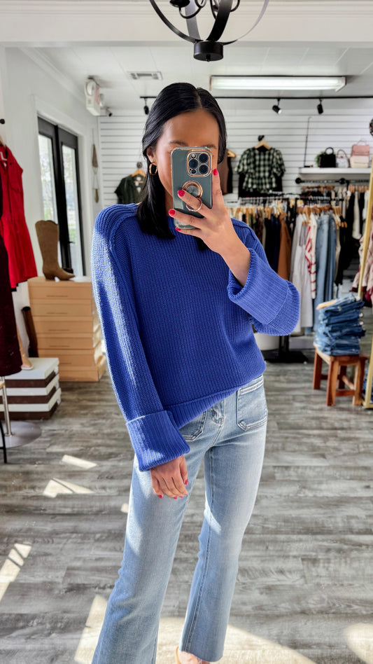 Raglan Cobalt Sweater
