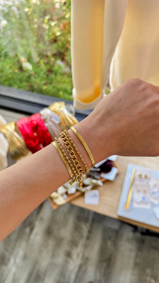 Chunky Chain Link Layered Bracelet