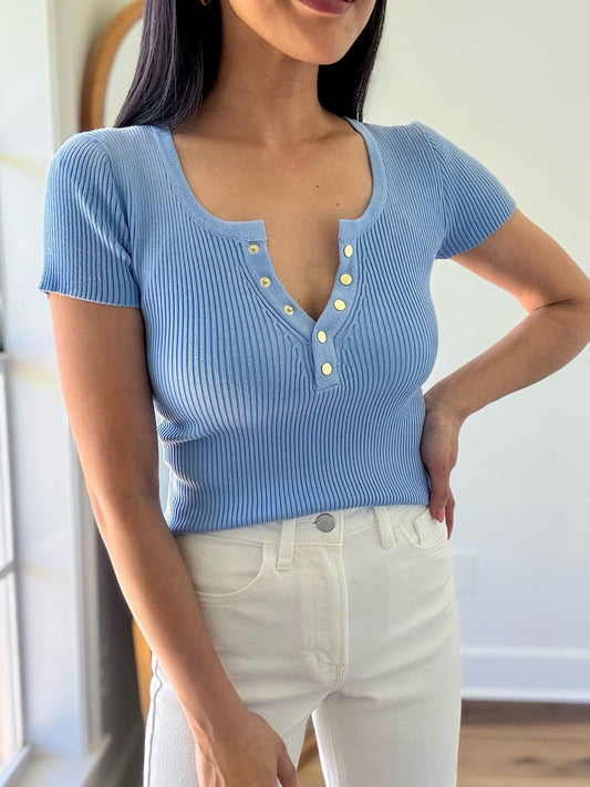 Blue Crop Top