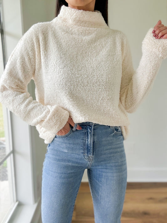 Stay Cozy Sweater-Cream
