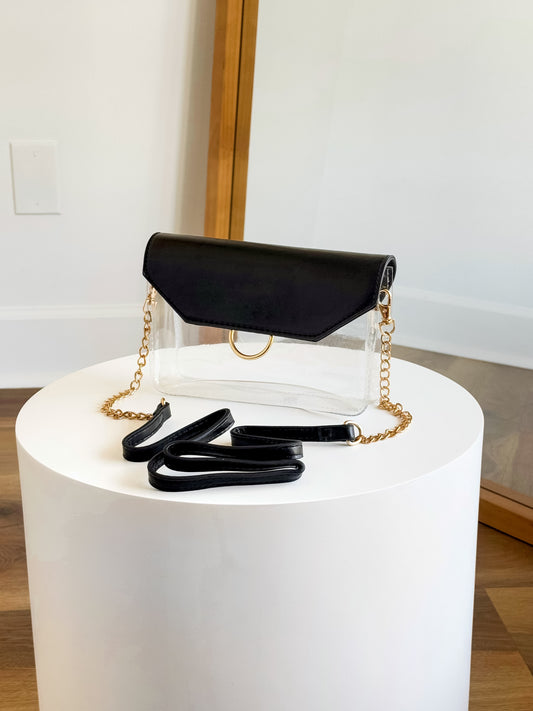 Black Trim Clear Bag