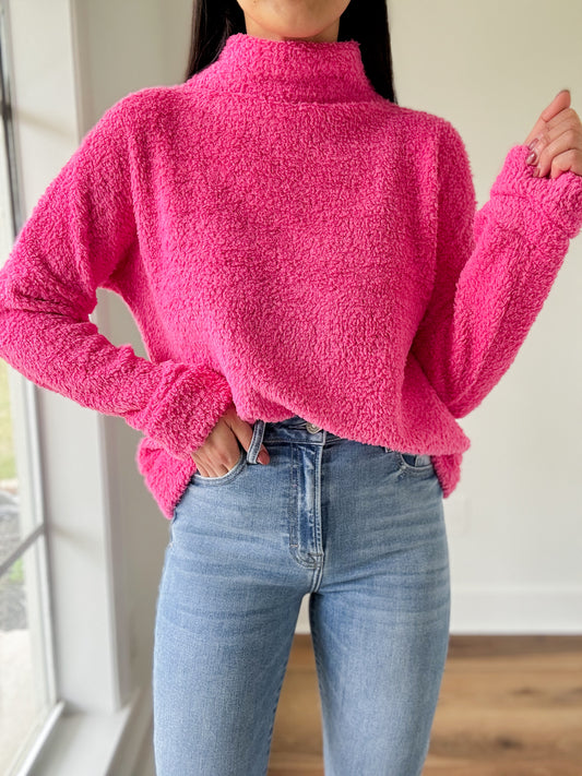 Stay Cozy Sweater-Pink