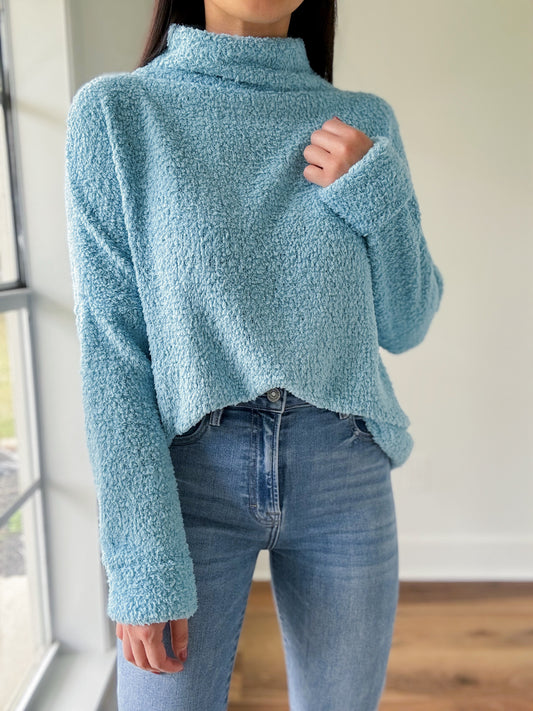 Stay Cozy Sweater-Blue