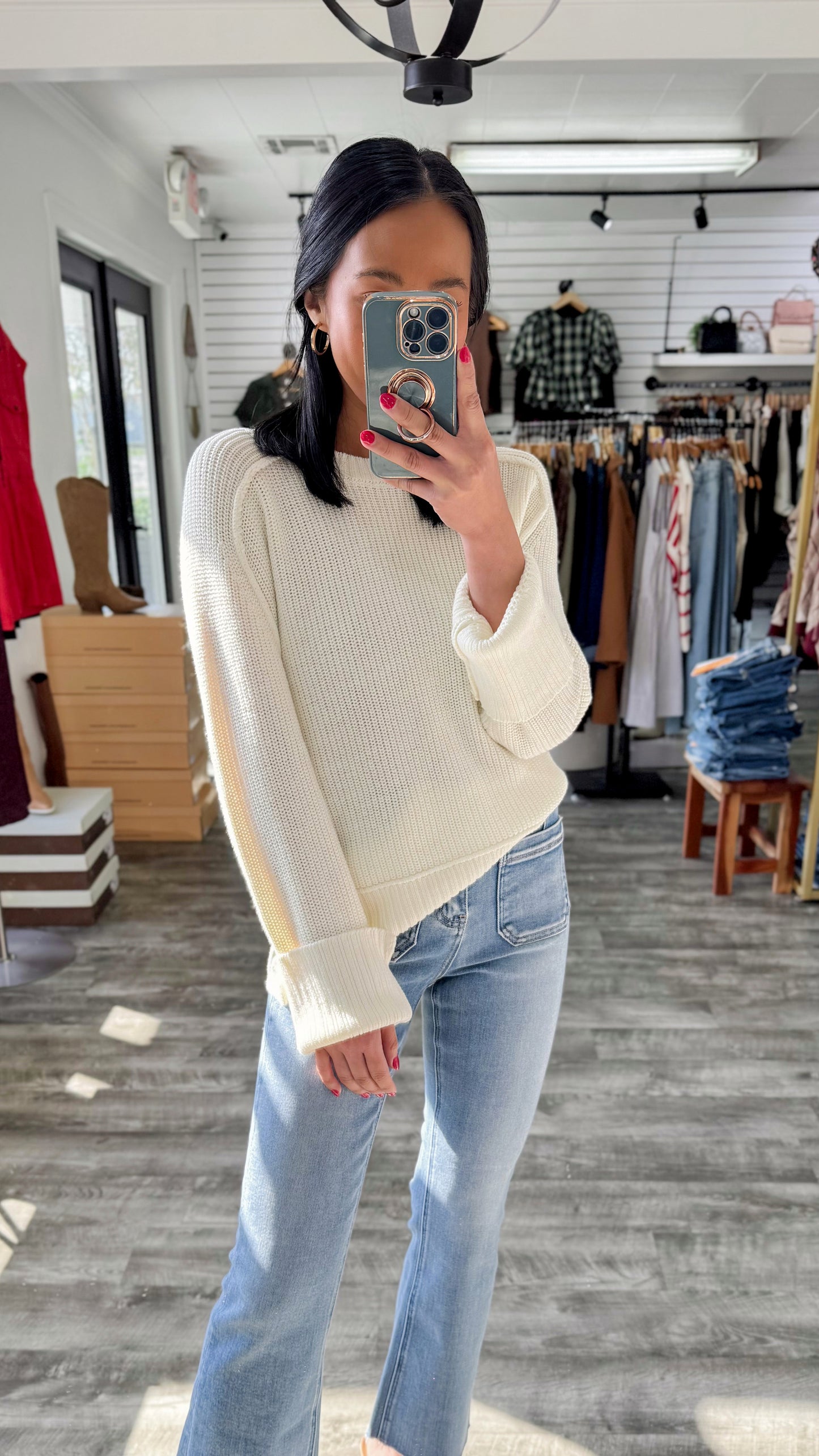 Raglan Cream Sweater