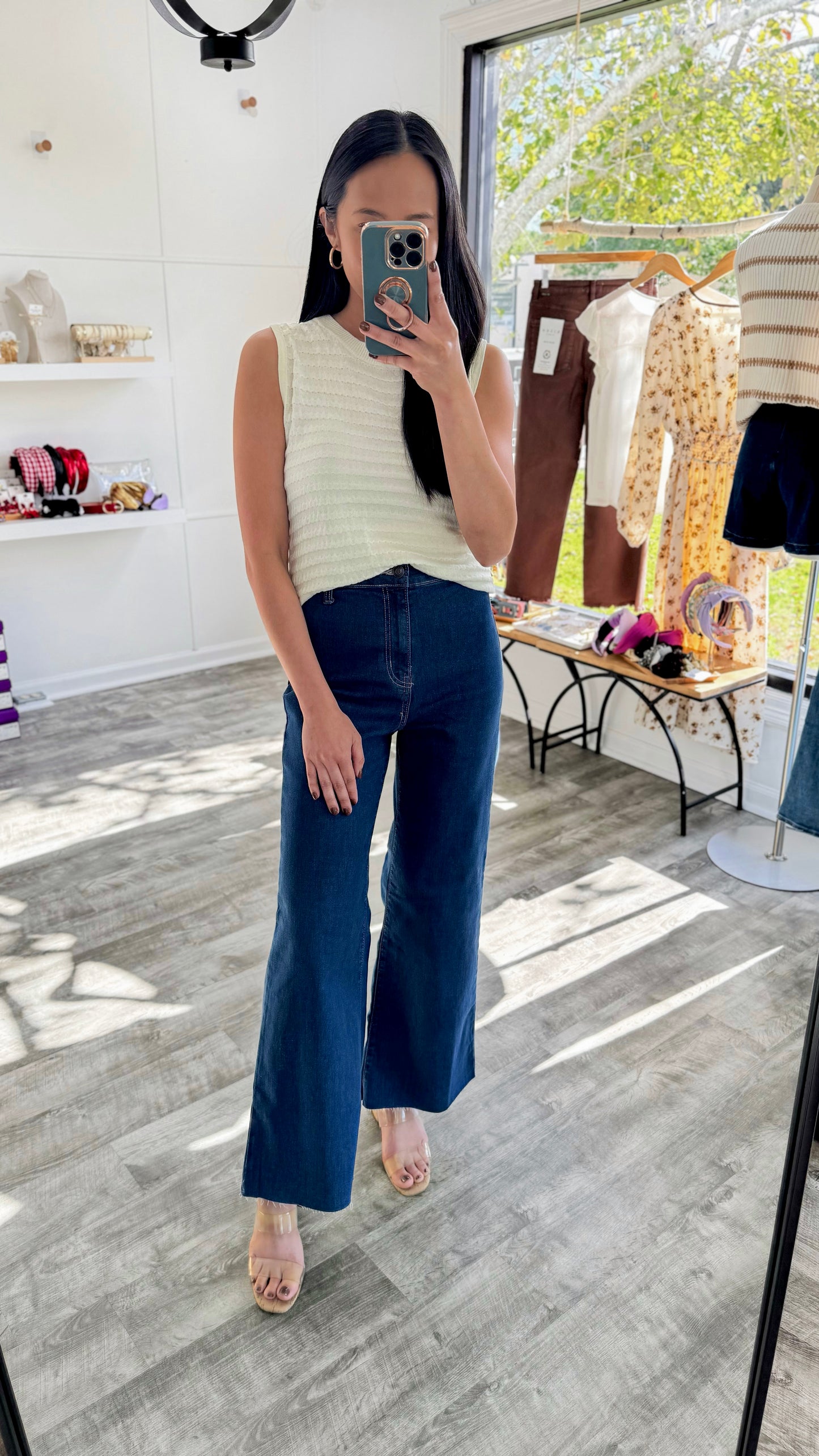 Zenana Cropped Wide Leg- Dark