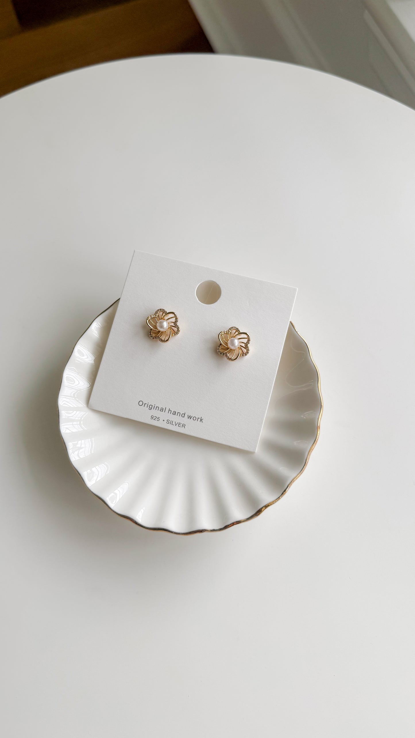 Elegant Floral Gemstone Stud Earrings