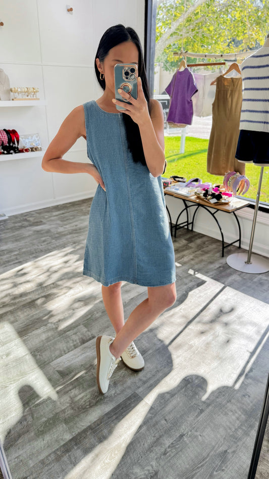 Soft Denim Shift Dress