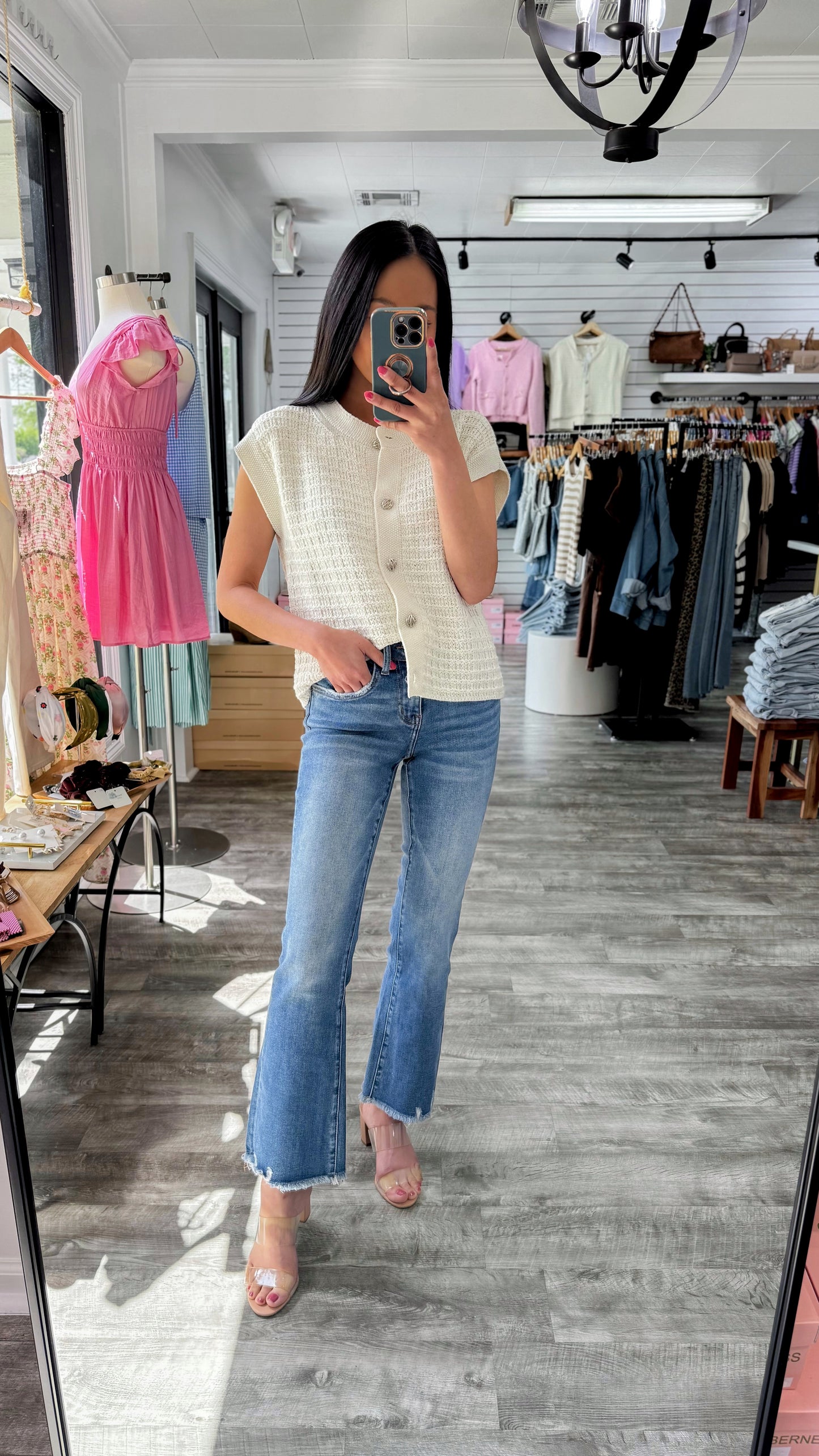 Cate Crop Flare Denim