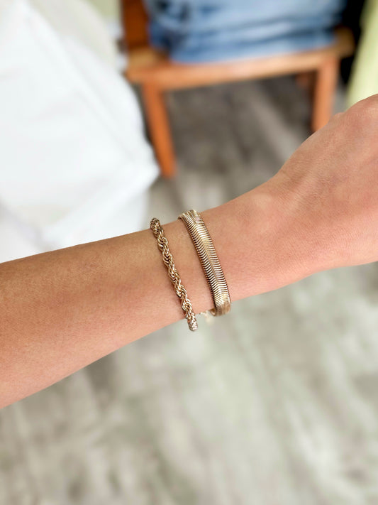 Snake Rope Chain Bracelet Set