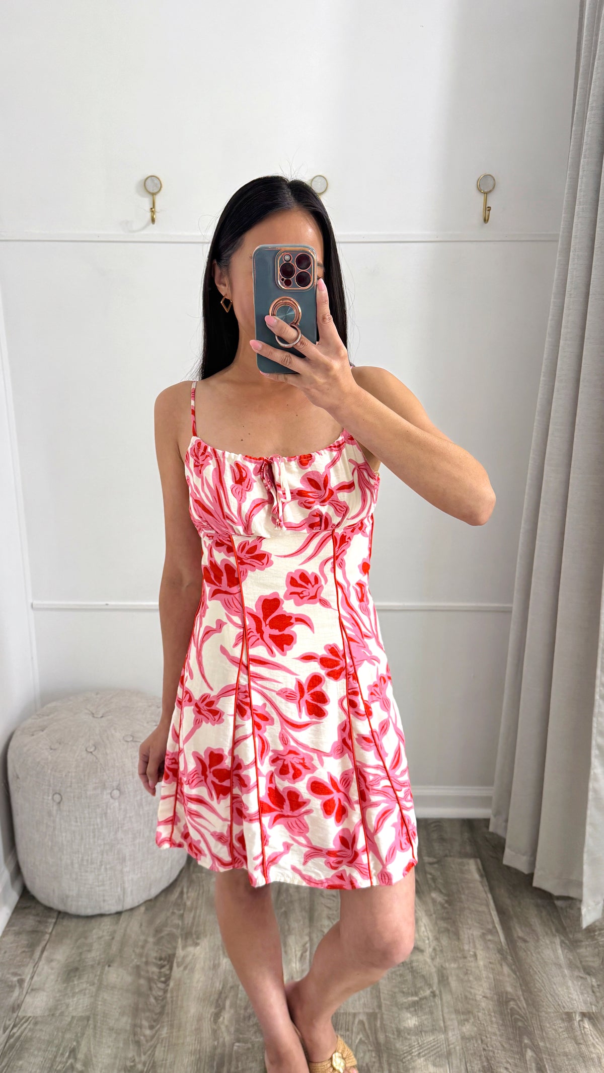 Ada Floral Piped Dress