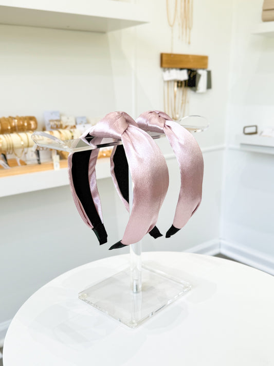 Pink Satin Headband