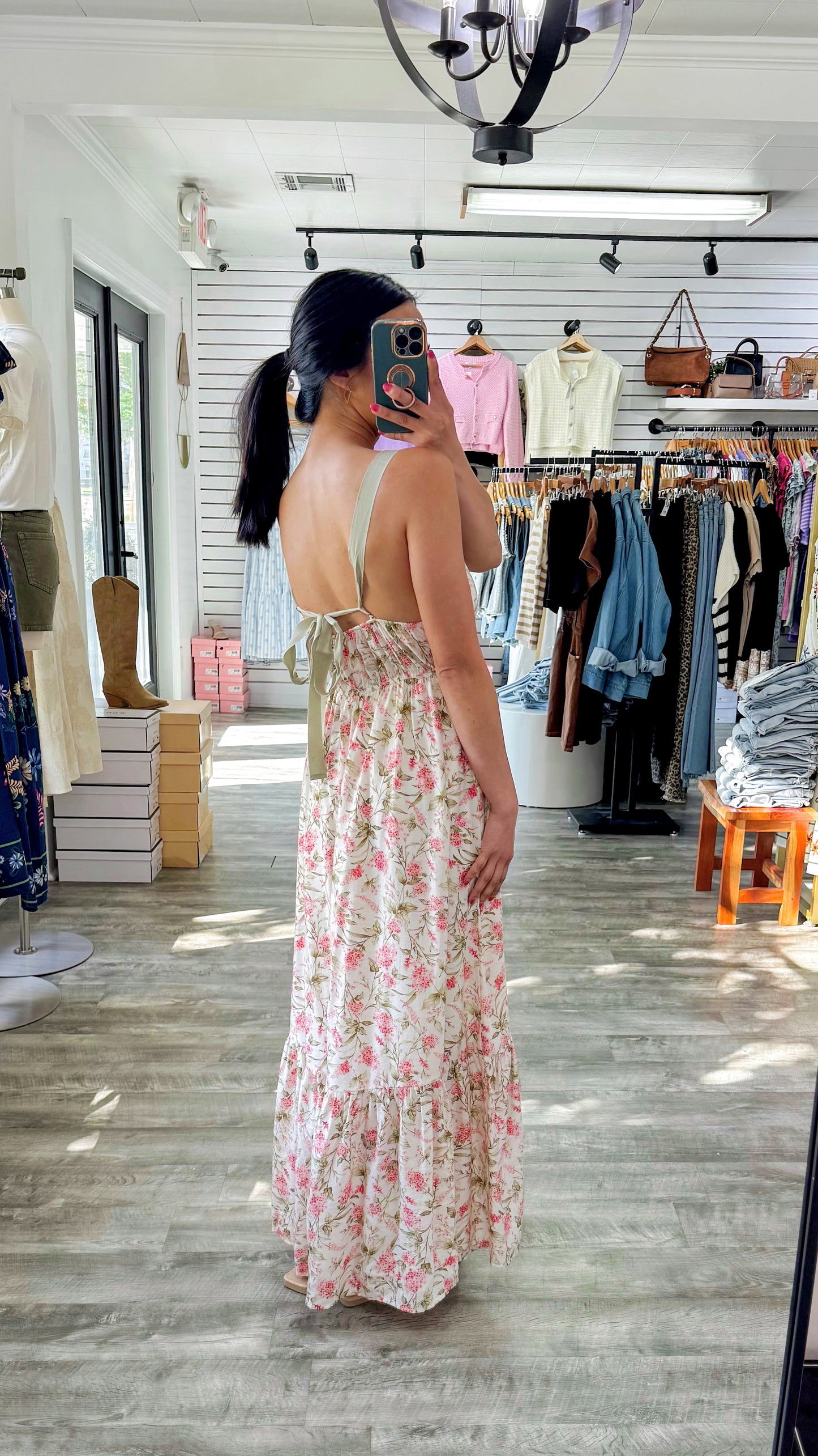Florence Ribbon Back Midi Dress