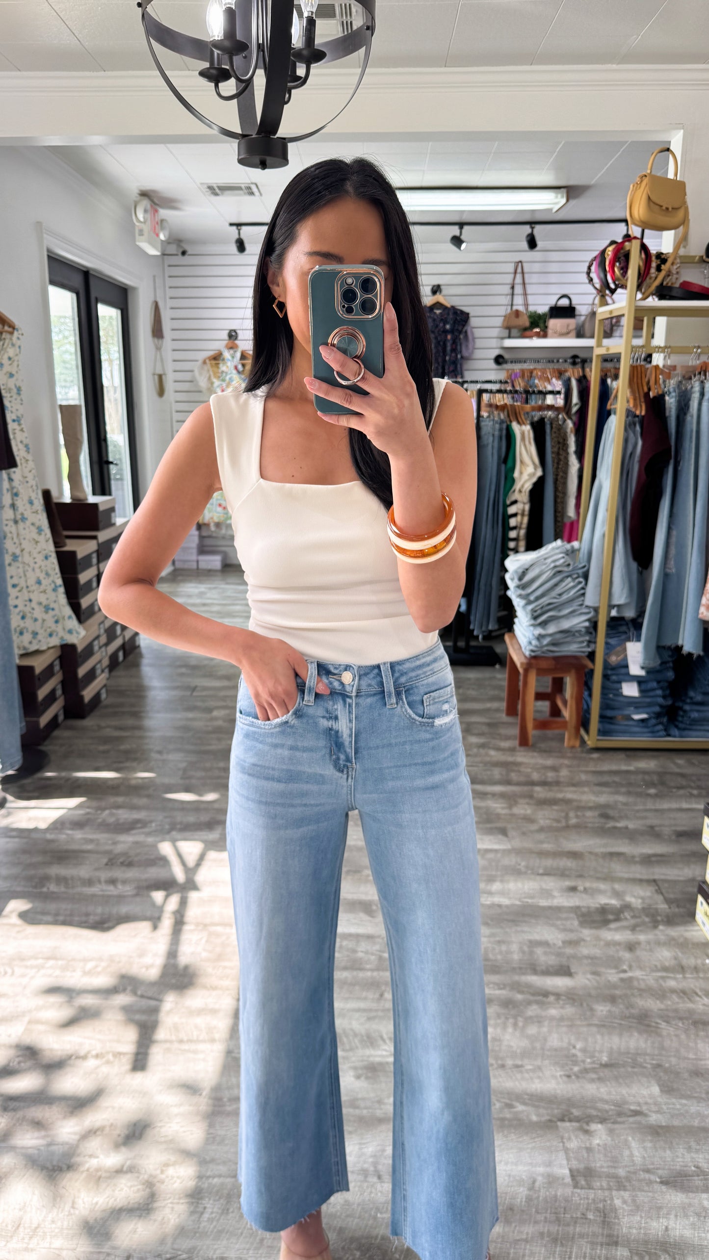 Taylen Ruched Top- Cream
