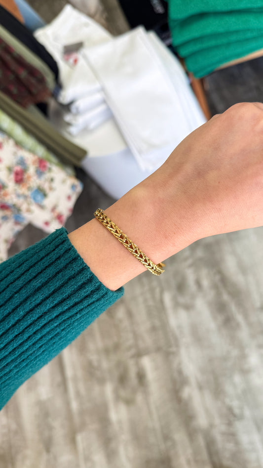 Stainless Steel Geometric Cuban Bracelet