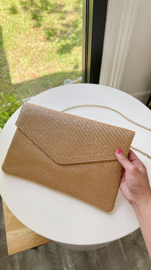 Straw Envelope Clutch