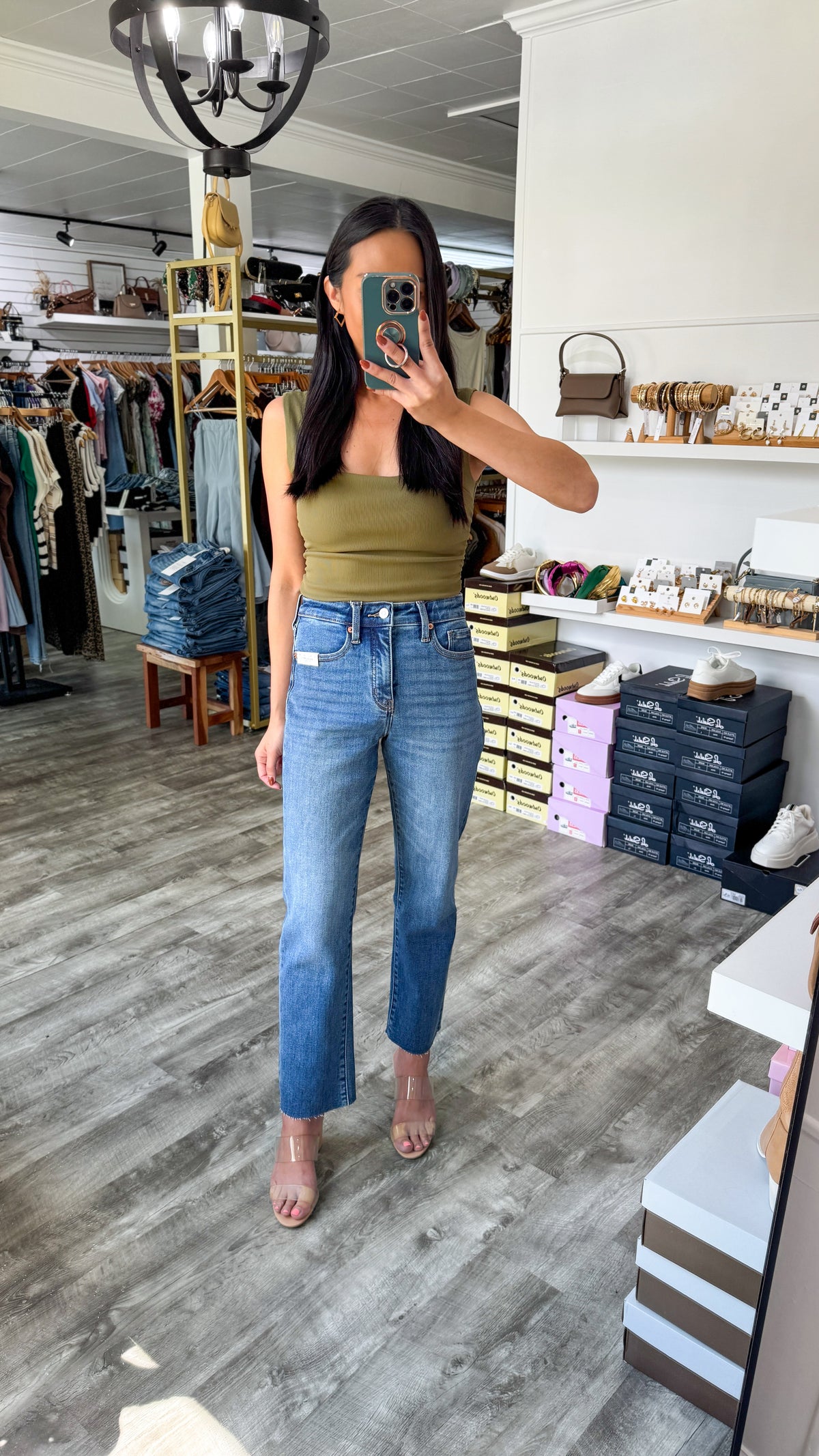 Tummy Control Straight Denim