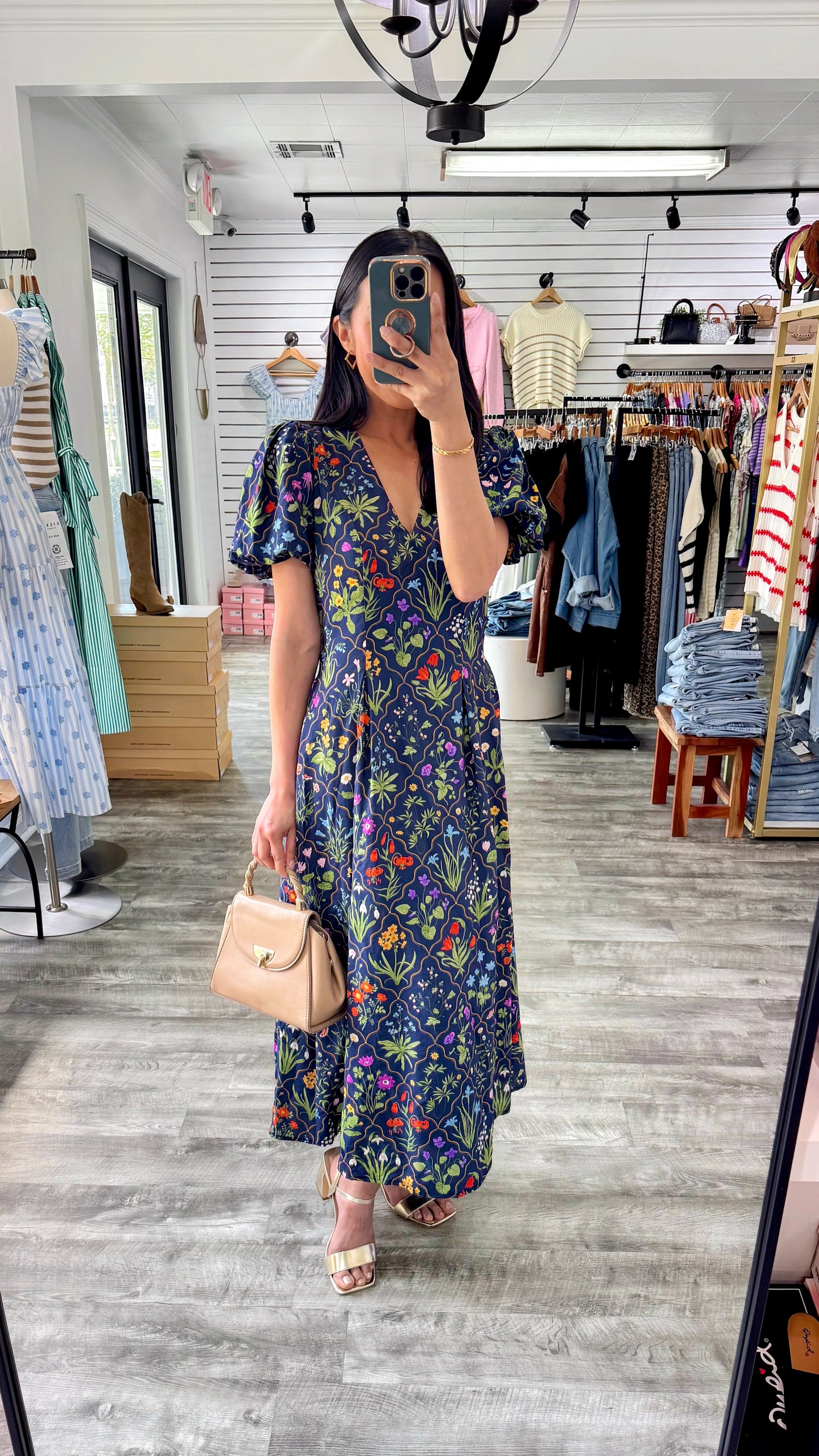 Emmeline Floral Fit & Flare Midi Dress