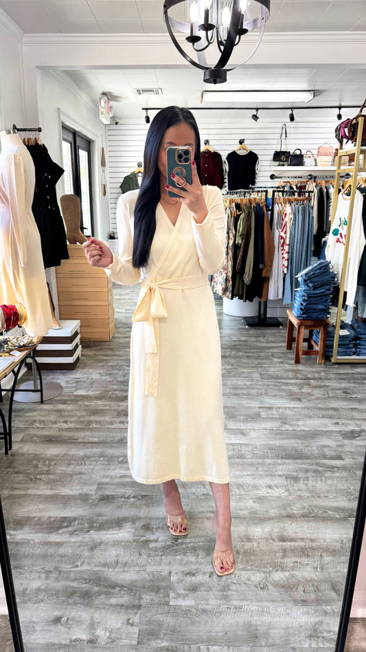 Gather Around Sweater Midi Dress