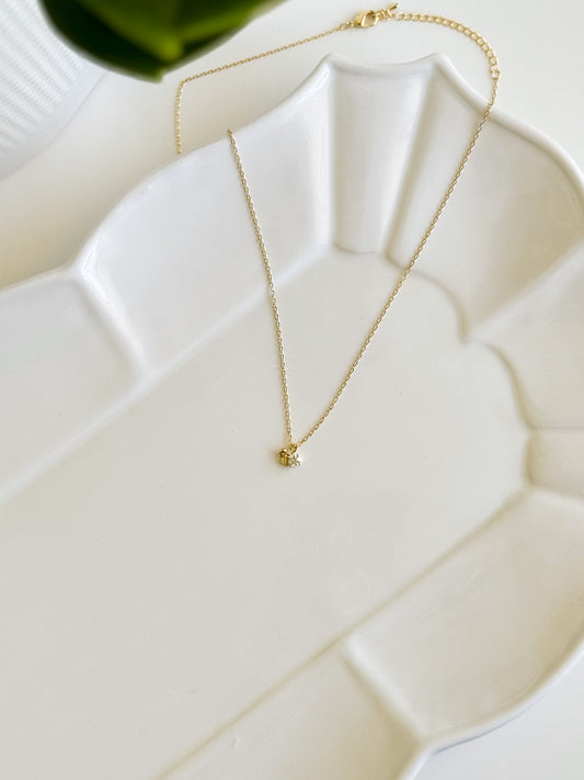 Dainty Rhinestone Charm Necklace