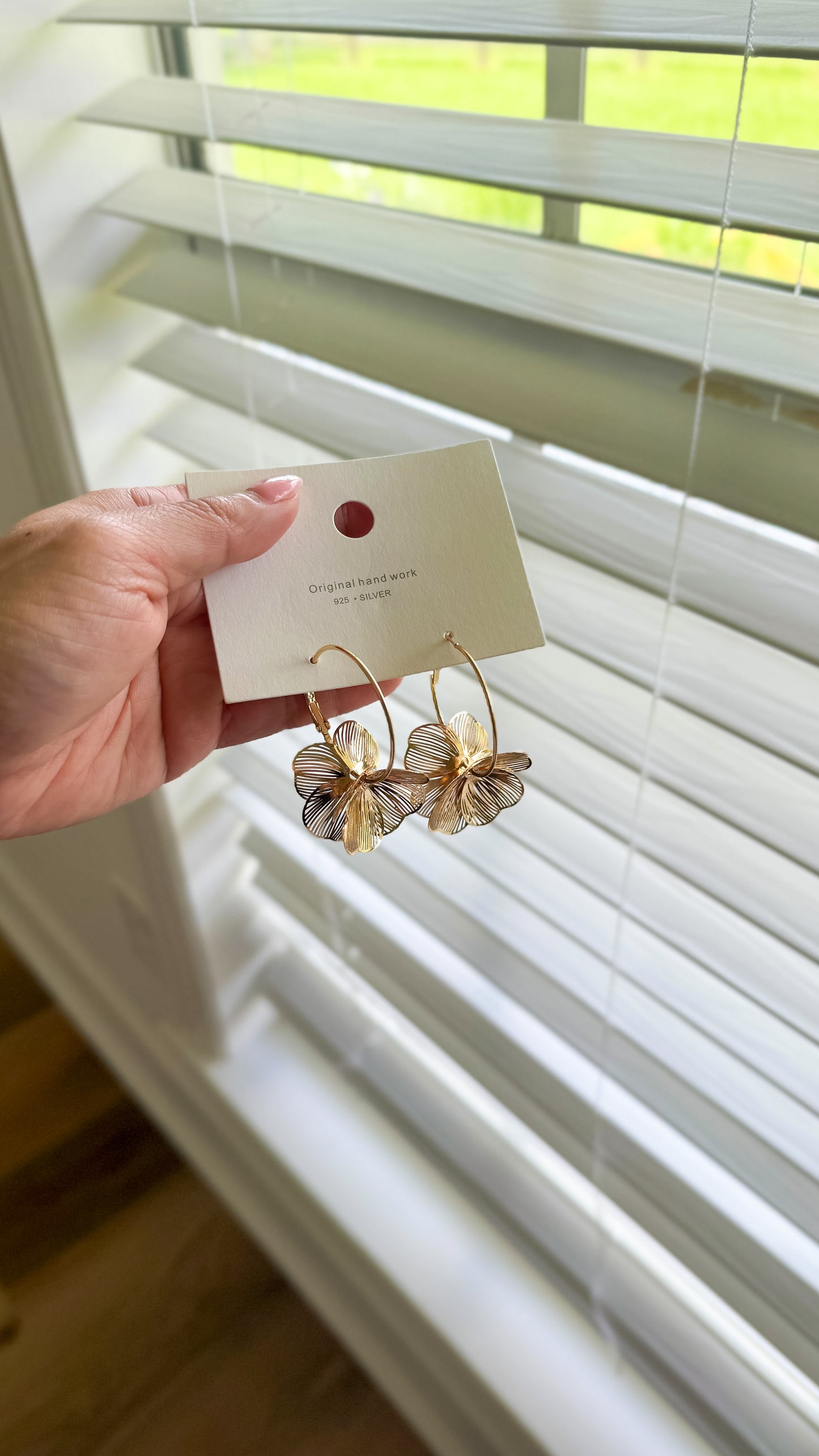 Chic Floral Hoop Earrings