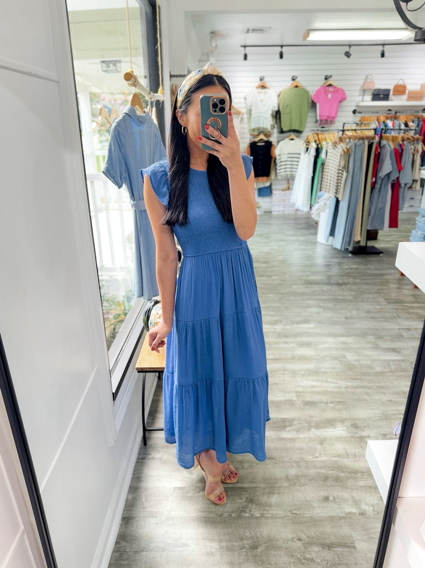 Sweet Impression Midi- Dusty Blue