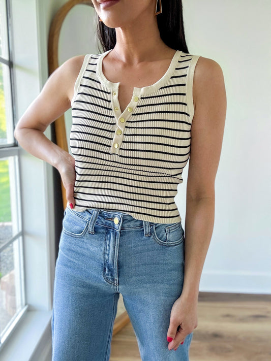 Striped Crop Tank
