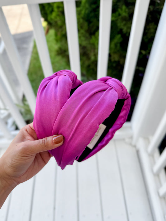 Purple Satin Headband
