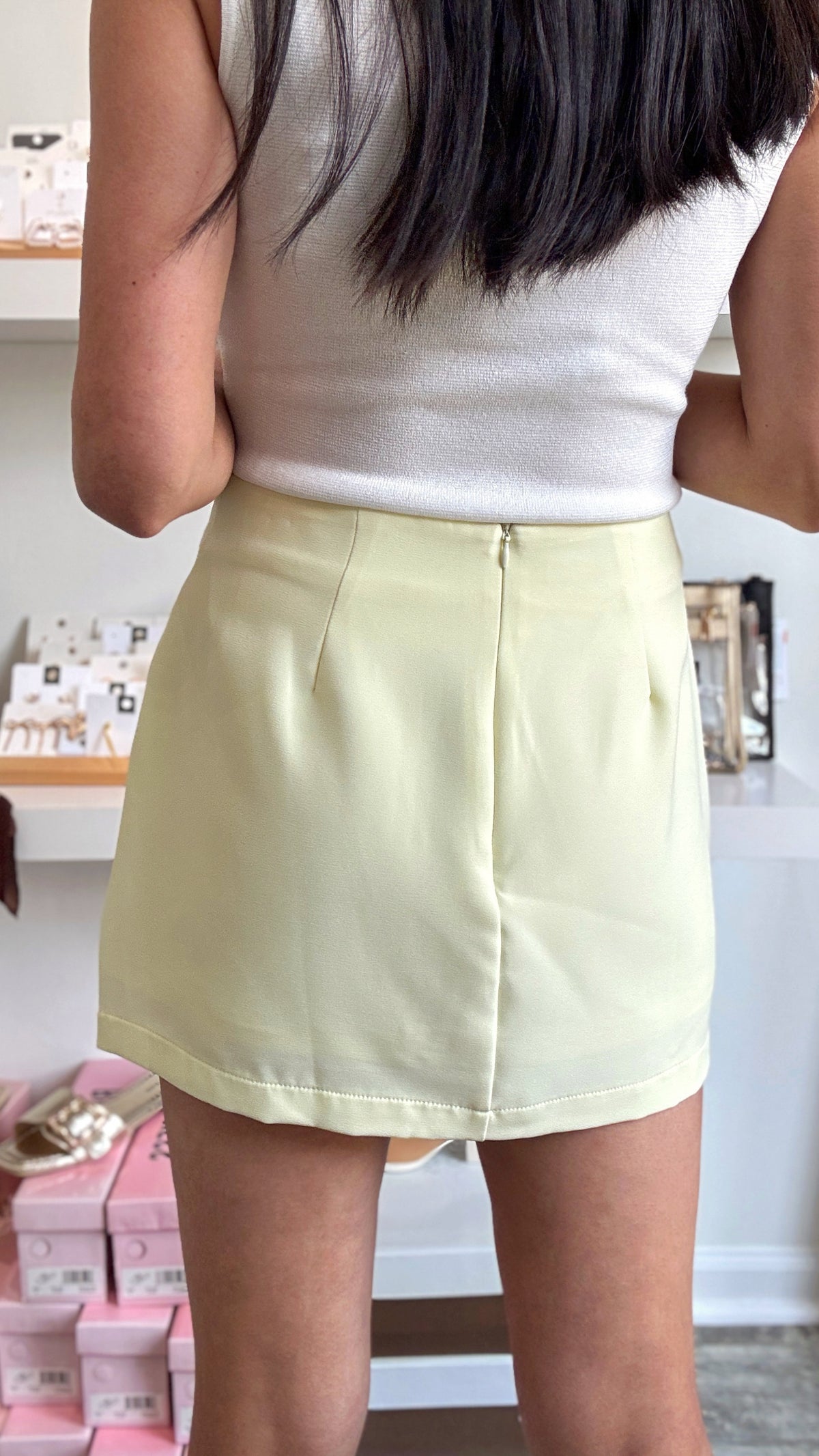 Vanilla Slit Skort