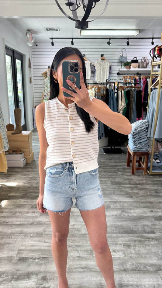 Janie Distressed Denim Shorts